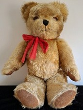 Pedigree Bear 1950s LARGE HEAVY Quality bear 2.2 Kilos Bells Ears Growler Label 