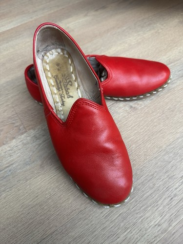 Sabah red leather slip - red,