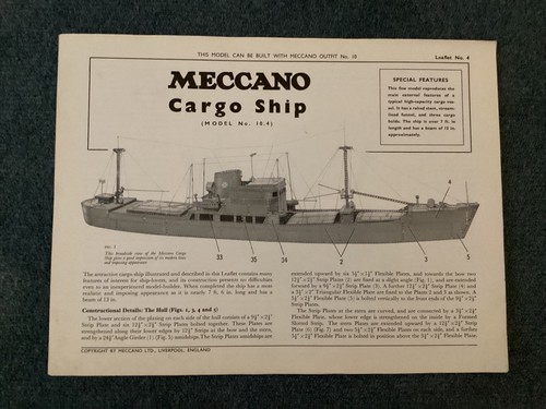 Vintage meccano cargo ship - ,,