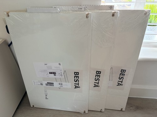 White ikea besta - 3, shelves