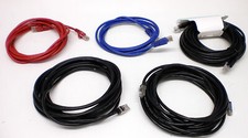 CAT5E ETHERNET CABLES x5 LENGTHS,  26 METERS TOTAL