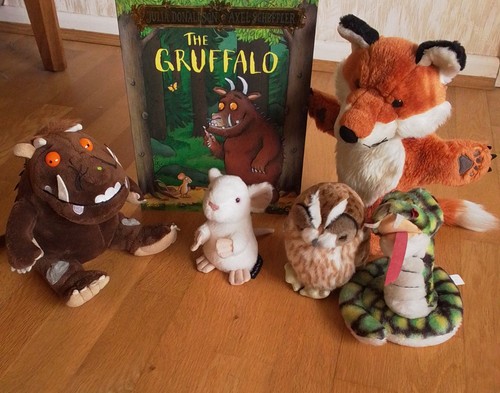 The gruffalo toys and book - the,