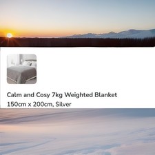 Weighted blanket 7kg grey - Dunelm 