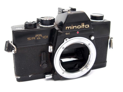 Minolta srt101 black 35mm film - black,