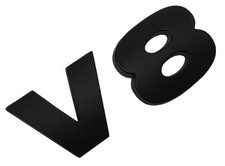Matt black lettering for - black, v8