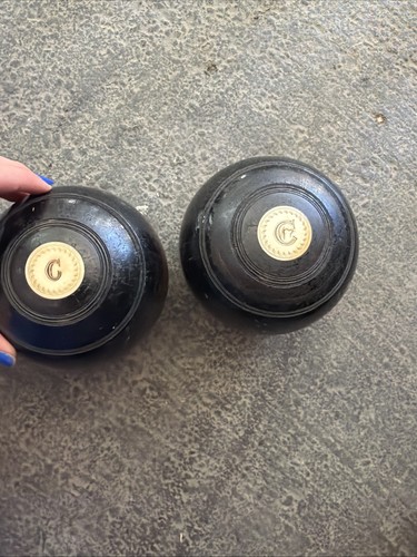 Set vintage lawn bowling - vintage,