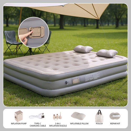 Double single air bed - double,