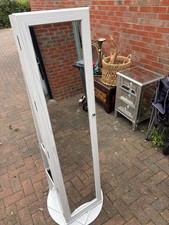 Freestanding Jewellery Cabinet with Full-Length Mirror & Storage~ Rotating Stand