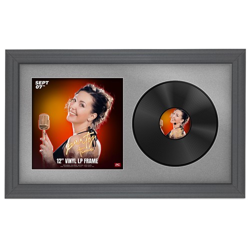 Vinyl record frame wall - 12",