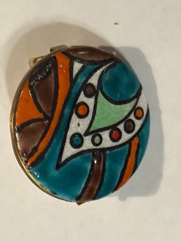 Vintage enamel mirror and - vintage,