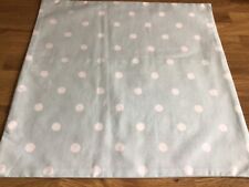 Square Cushion Cover Made W/ Cath Kidston Large Spots /Duck Egg Light Cotton New