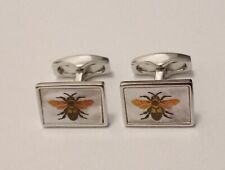 Simon  Carter Botanical Bee Cufflinks 