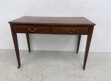 Solid Walnut 19th Century Victorian Writing Desk Console & Two Drawers