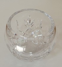 VINTAGE ROYAL DOULTON LEAD CRYSTAL CUT GLASS POSY BOWL VOTIVE CANDLE HOLDER 
