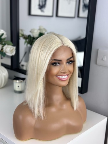 White platinum blonde lace - white,