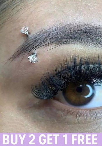 Curved eyebrow bar - eyebrow, double