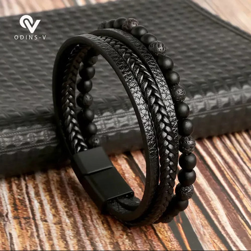 Mens braided fashion bracelets - mens,