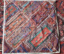 Kutch Indian patchwork embroidery cushion cover or wall hanging vintage 1980s