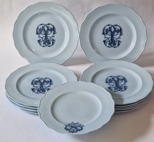 Antique blue monogrammed - antique,