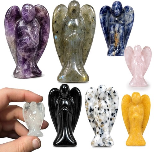 Natural crystal angel figurine - crystal,