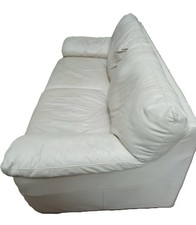 Cream Leather IKEA Sofa Bed Double Bed Good Condition Collection Only