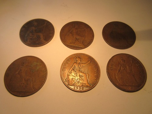 Pre decimal pennies - 6, pre-decimal