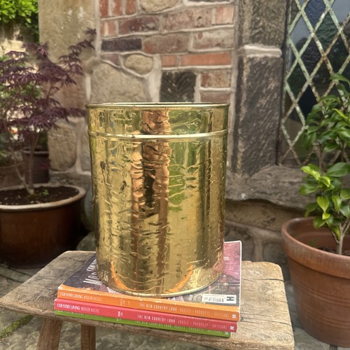 Vintage brass waste - waste, bin