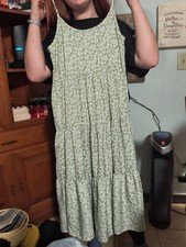 boutique dress pleated green