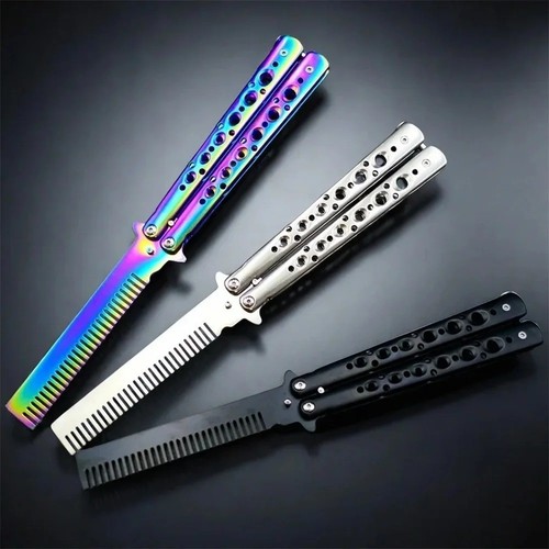 Butterfly black comb toy - black,