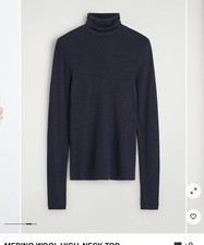 COS Navy Merino High Neck