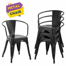Metal Dining Chairs Set of 4