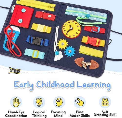 Montessori fabric busy board - busy,