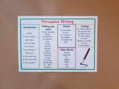 Persuasive writing a4 - persuasive, writing,
