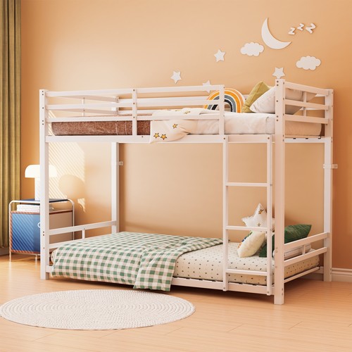 Twin over bunk bed - bunk, metal
