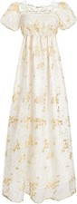 CR ROLECOS Regency Dress Jane Austen Dresses Victorian Tea Party Gown White