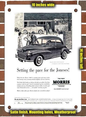 Metal sign 1958 morris 1000 - metal,