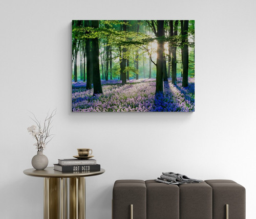 Bluebell woodland canvas - woodland,