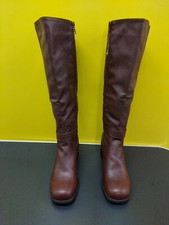 NEXT Chocolate Brown Forever Comfort Block Heel Knee High Boots - UK 6/EU 39