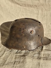 WW1 Original German Army Helmet, Relics with battle damage. Good for display