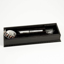 GREENWICH BLACK CROCO LEATHER