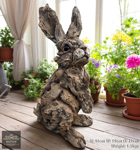 Large 41cm wood effect resin - large,