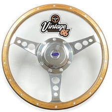 13" Wood Rim Polished Alloy