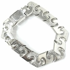 925 Silver Cast Bracelet Men's