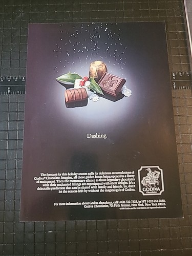 Godiva chocolate vintage print - vintage,