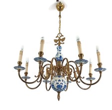 L Dutch Delft Blue White