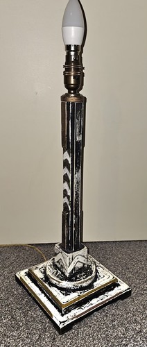 Column table lamp stepped base - table,