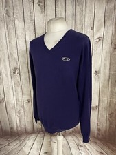 Stewart Golf Mens Purple Large Knitted Jumper Sweater Knitted Puma Cotton - VGC