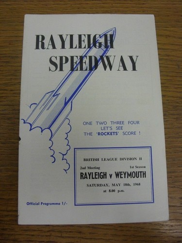1968 speedway programme - speedway,