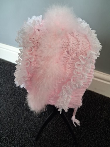 Girls hat pink white - girls, pink/white