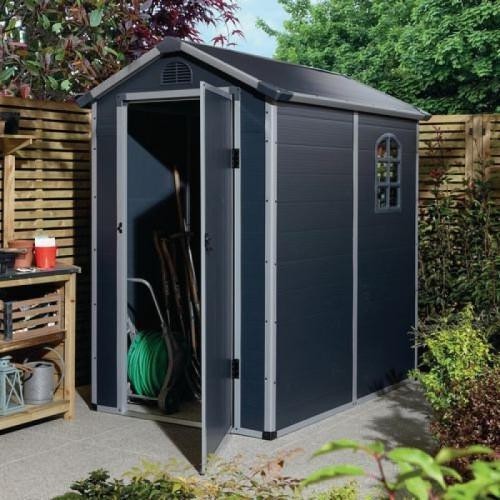 Plastic shed grey with - , white